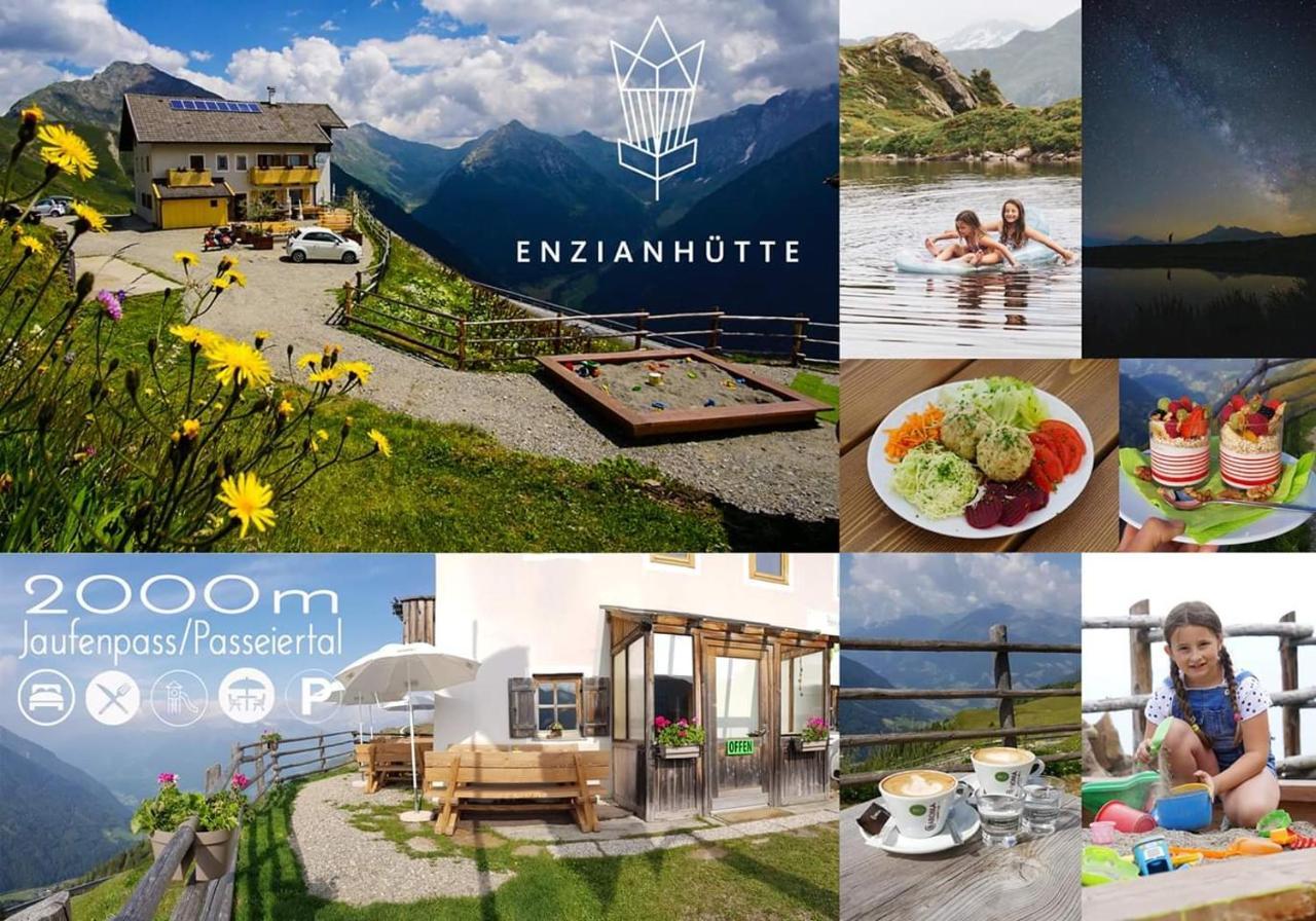 Enzianhuette Berggasthaus San Leonardo in Passiria Esterno foto